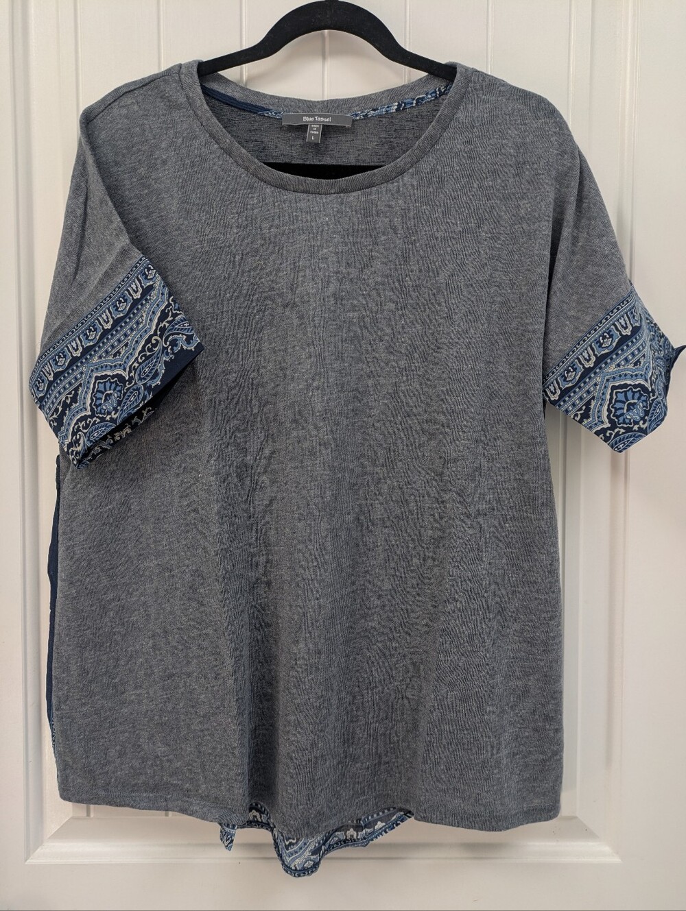 Anthropologie Bandana Print Blue Top - by Blue Tassel